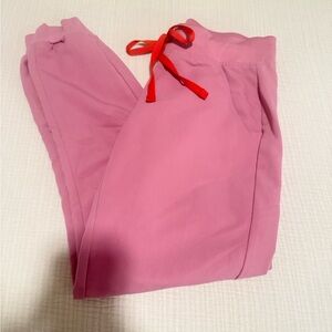 FIGS Women’s XS Chalk Pink Zamora Jogger Scrub Pants